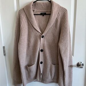 Quince Tan Men's Cardigan Sweater
